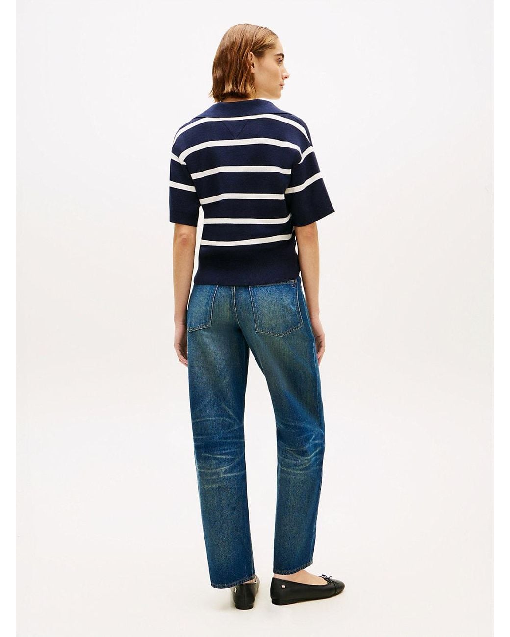 Tommy Hilfiger Blue Premium Knit Relaxed Polo Jumper