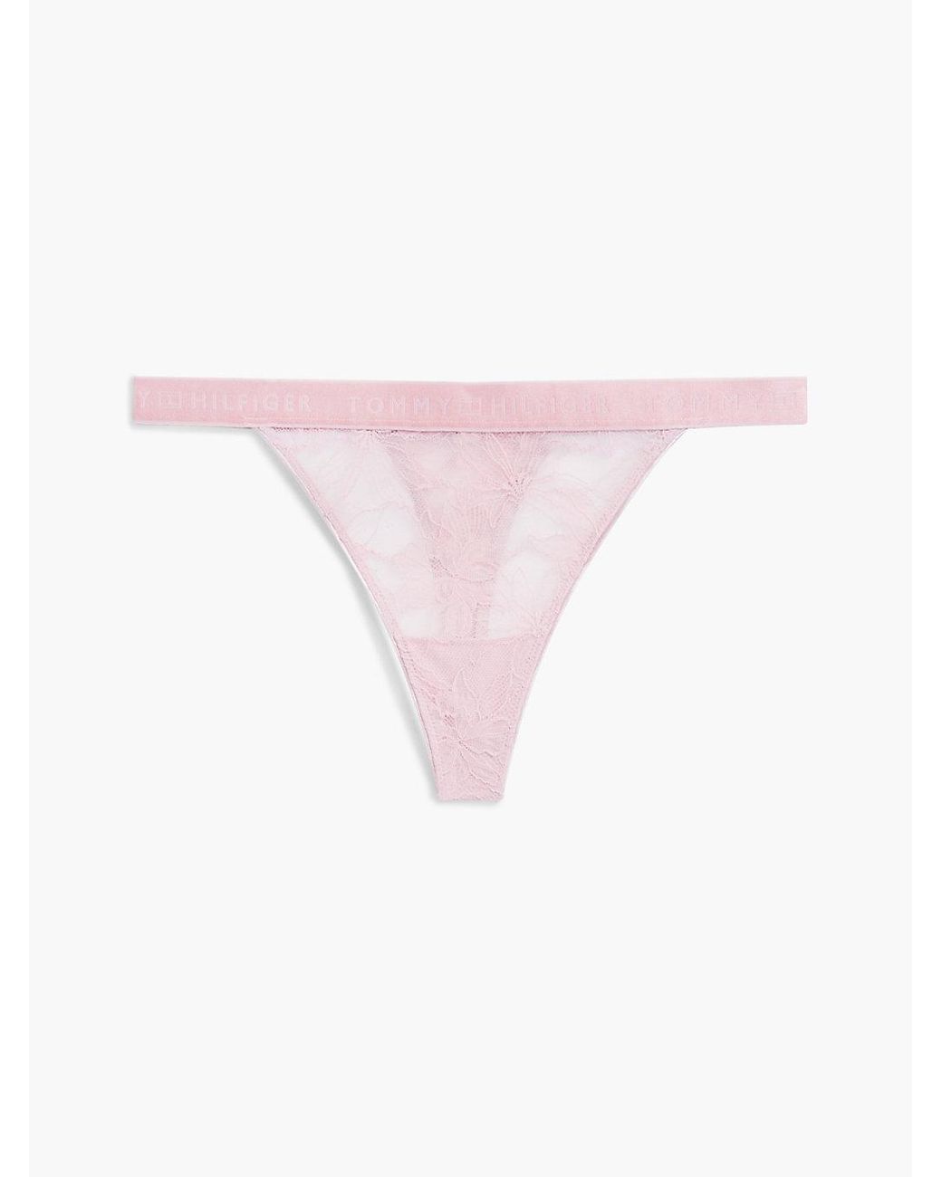 Tommy Hilfiger Multicolor Repeat Logo Floral Lace Tanga Thong
