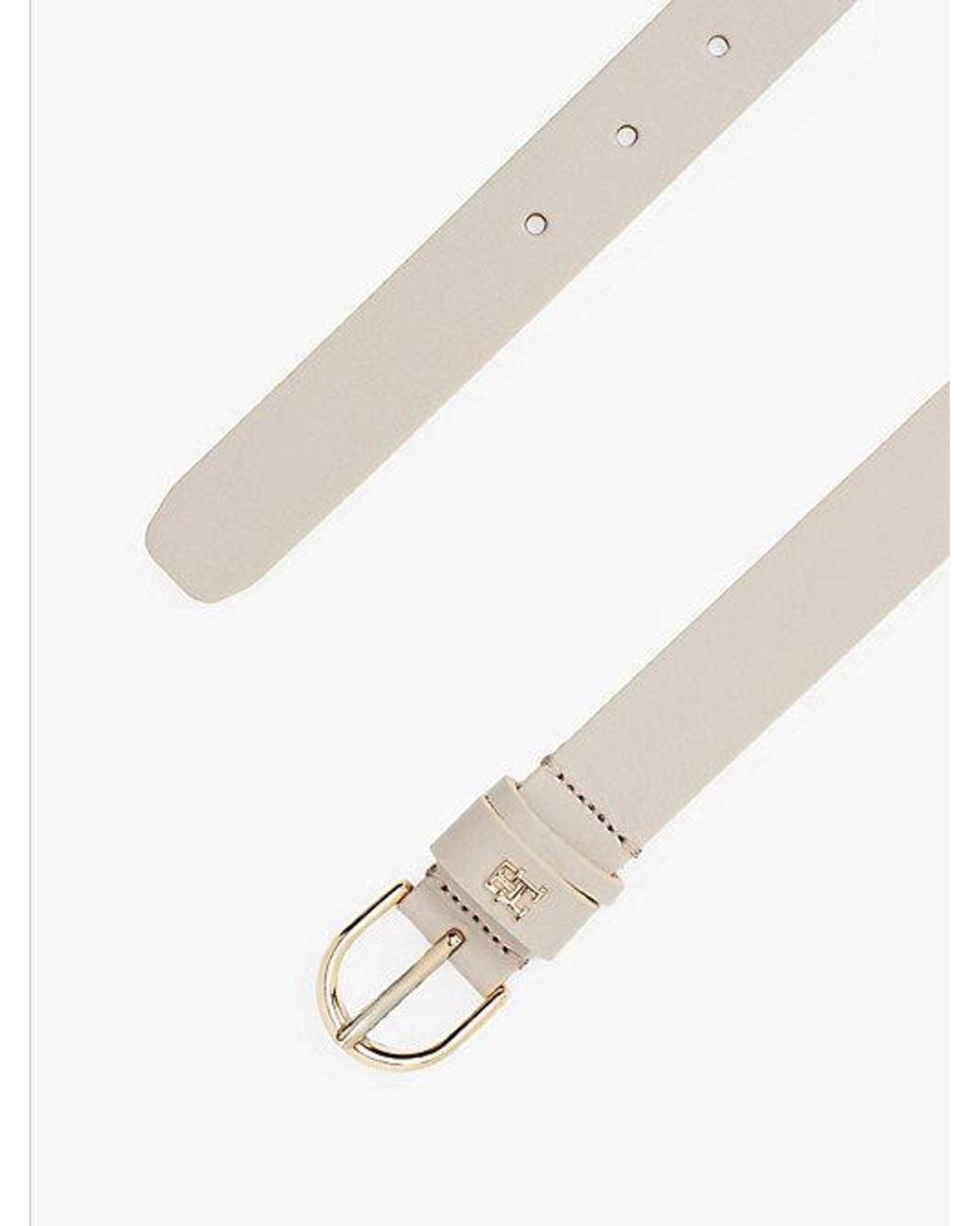 Tommy Hilfiger Natural Essential Th Monogram Leather Belt