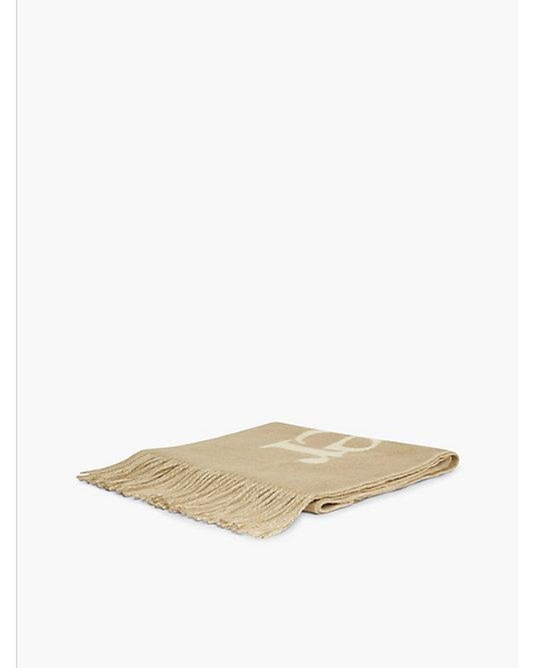 Tommy Hilfiger Metallic Pure Wool Woven Logo Scarf