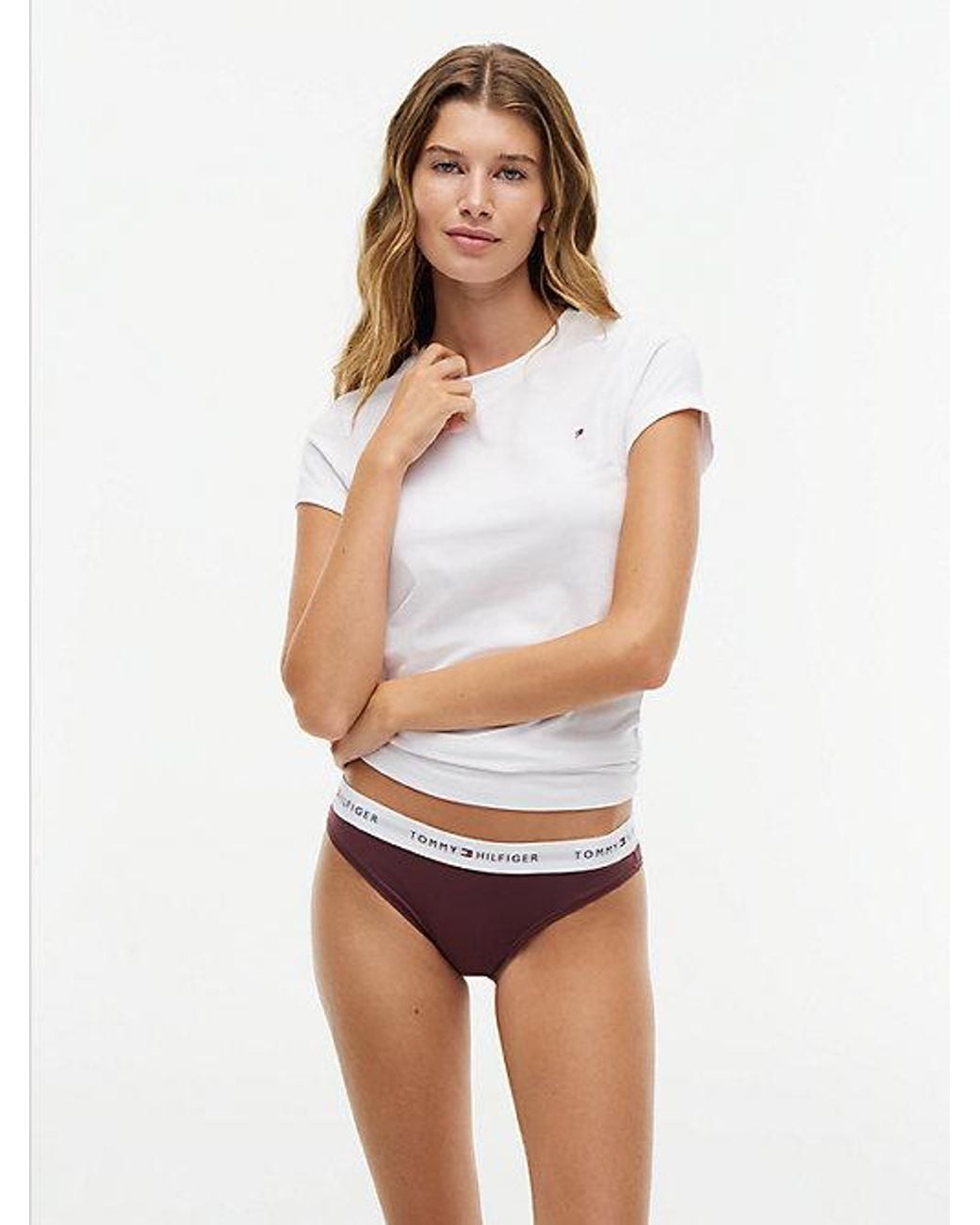 Tommy Hilfiger White Signature Logo Microfibre Briefs