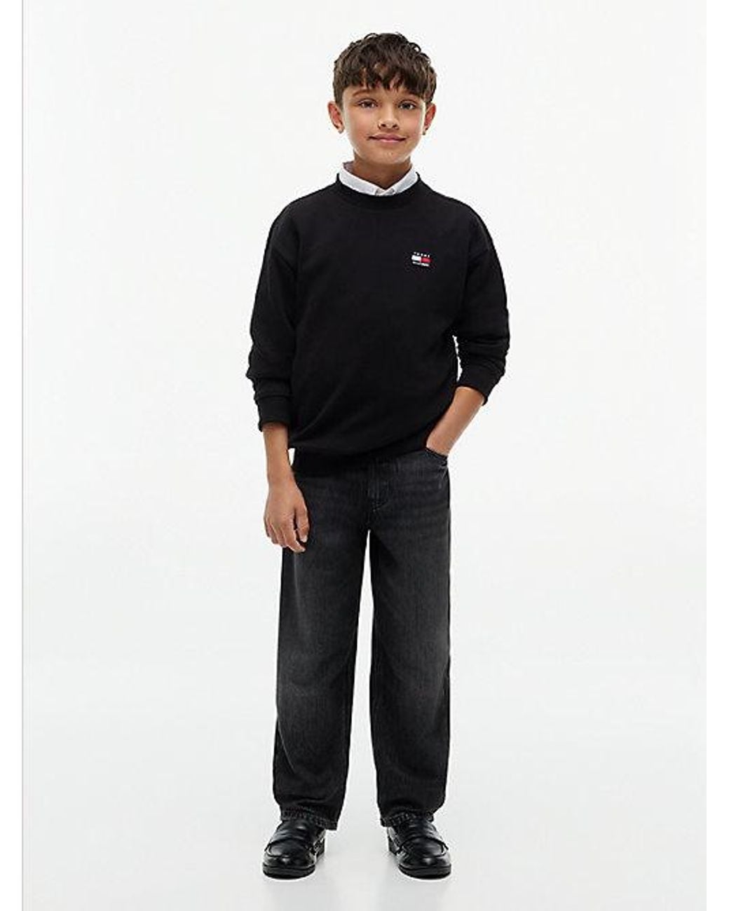 Tommy Hilfiger Black Flag Logo Terry Sweatshirt