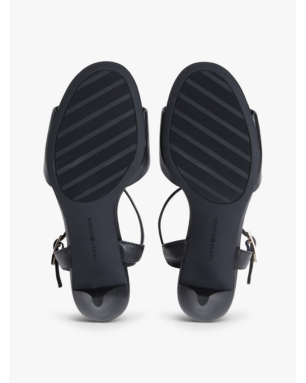 Tommy Hilfiger White Leather Open Toe Heeled Sandals