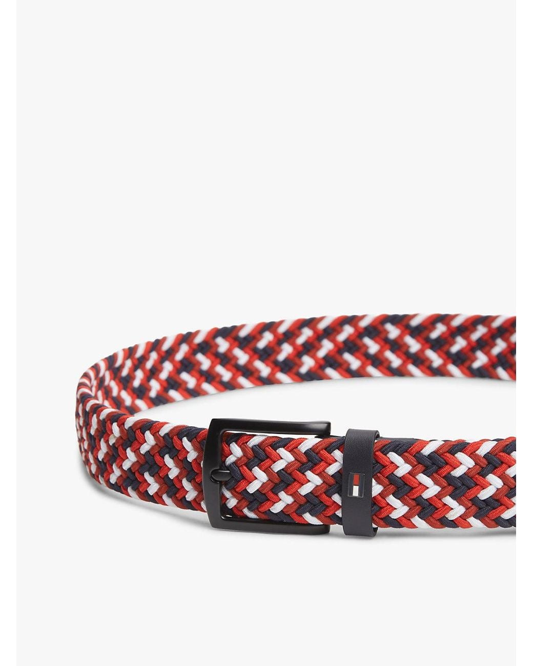 Cintura Denton Elastica Intrecciata di Tommy Hilfiger in White da Uomo