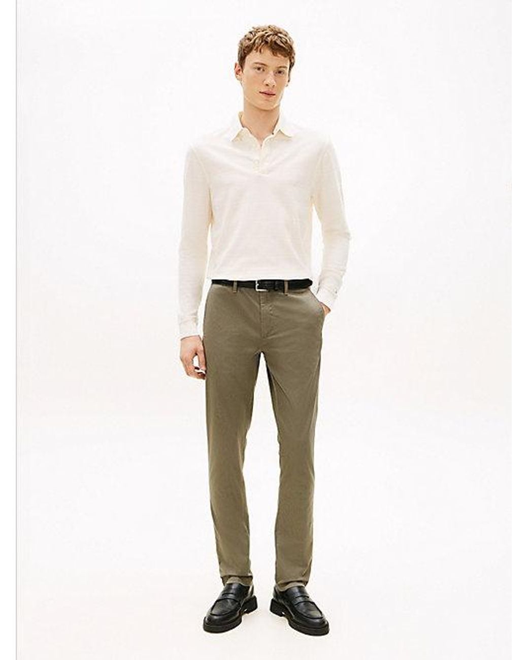 Tommy Hilfiger Natural Bleecker Print Slim Chinos for men