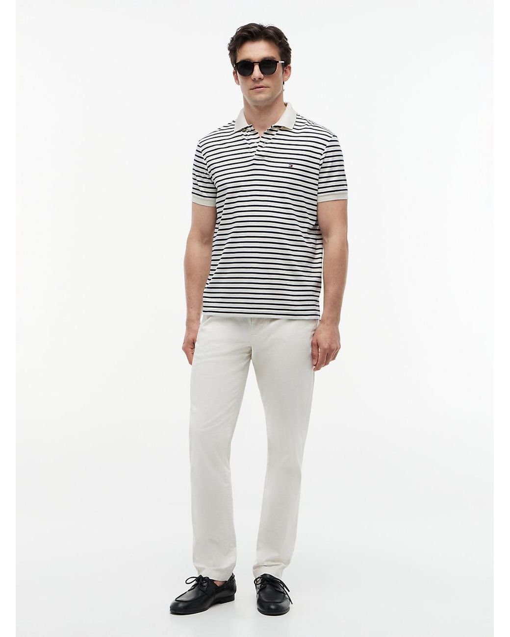 Tommy Hilfiger Blue Fluid Cotton Interlock Knit Polo Shirt for men
