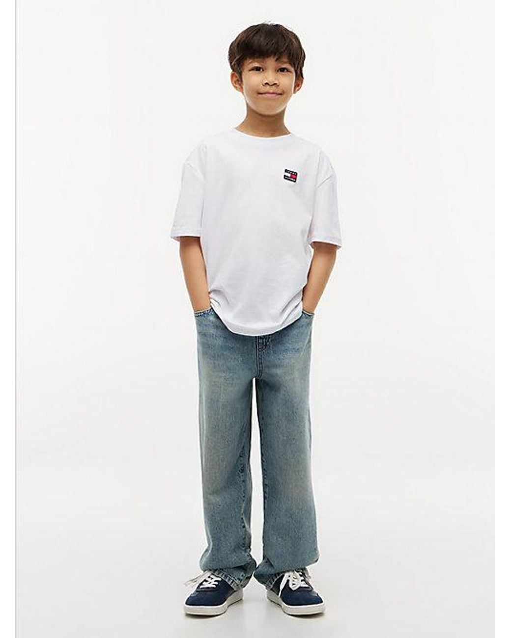 Tommy Hilfiger White Flag Logo Jersey T-Shirt