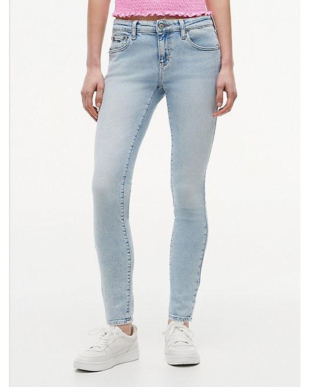 Tommy Hilfiger Pink Faded Low Rise Skinny Jeans