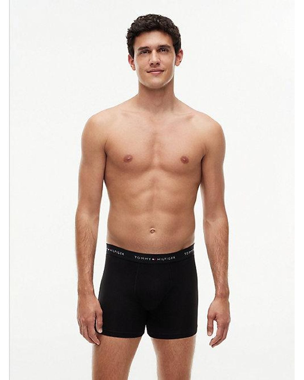 Tommy Hilfiger Black 5 Pack Signature Logo Waistband Boxer Briefs for men