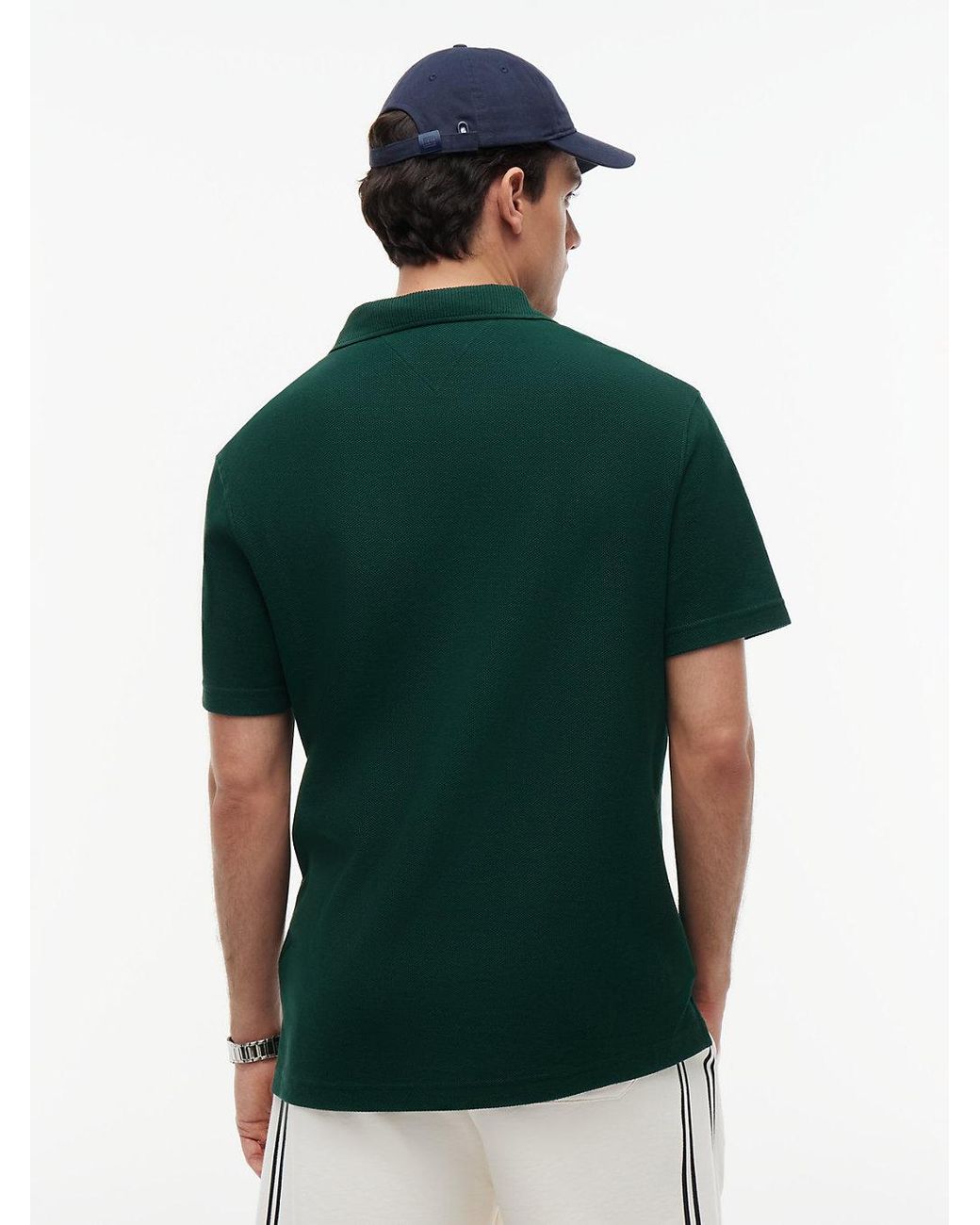Tommy Hilfiger Green Classic Fit Knit Collar Polo Shirt for men