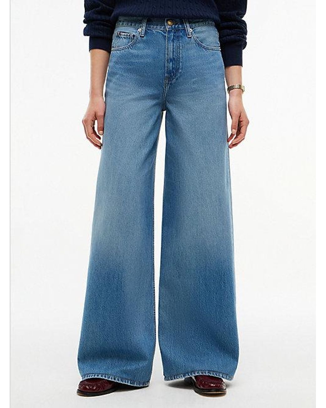 Tommy Hilfiger Blue Indie High Rise Wide Jeans