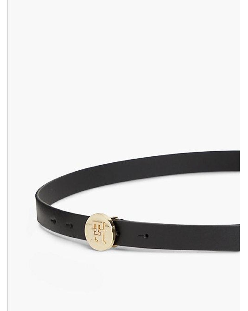 Tommy Hilfiger Multicolor Th Monogram Leather Plaque Belt