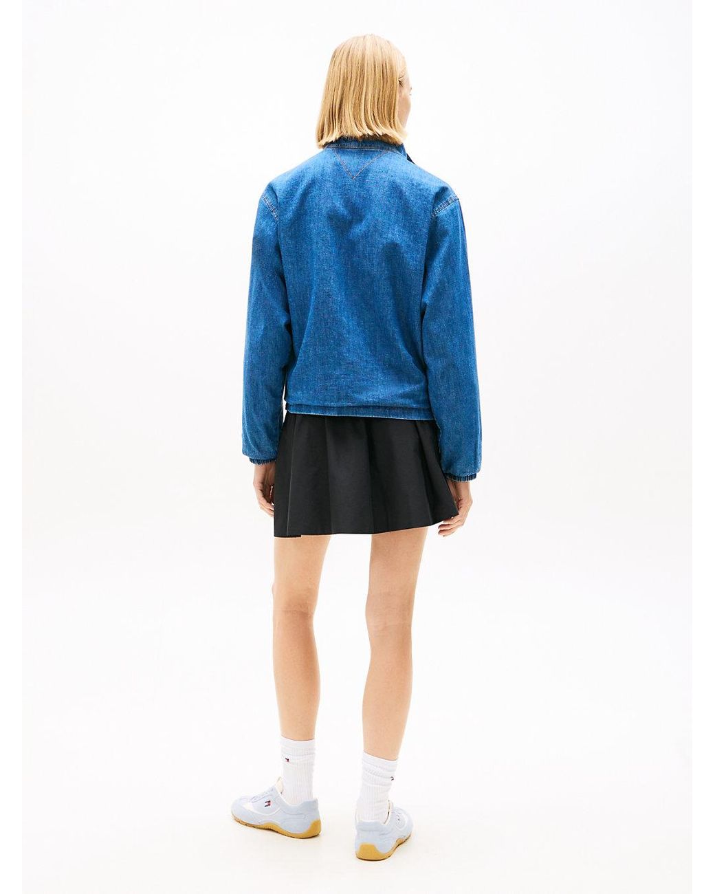 Tommy Hilfiger Blue Zip-Thru Chambray Denim Jacket