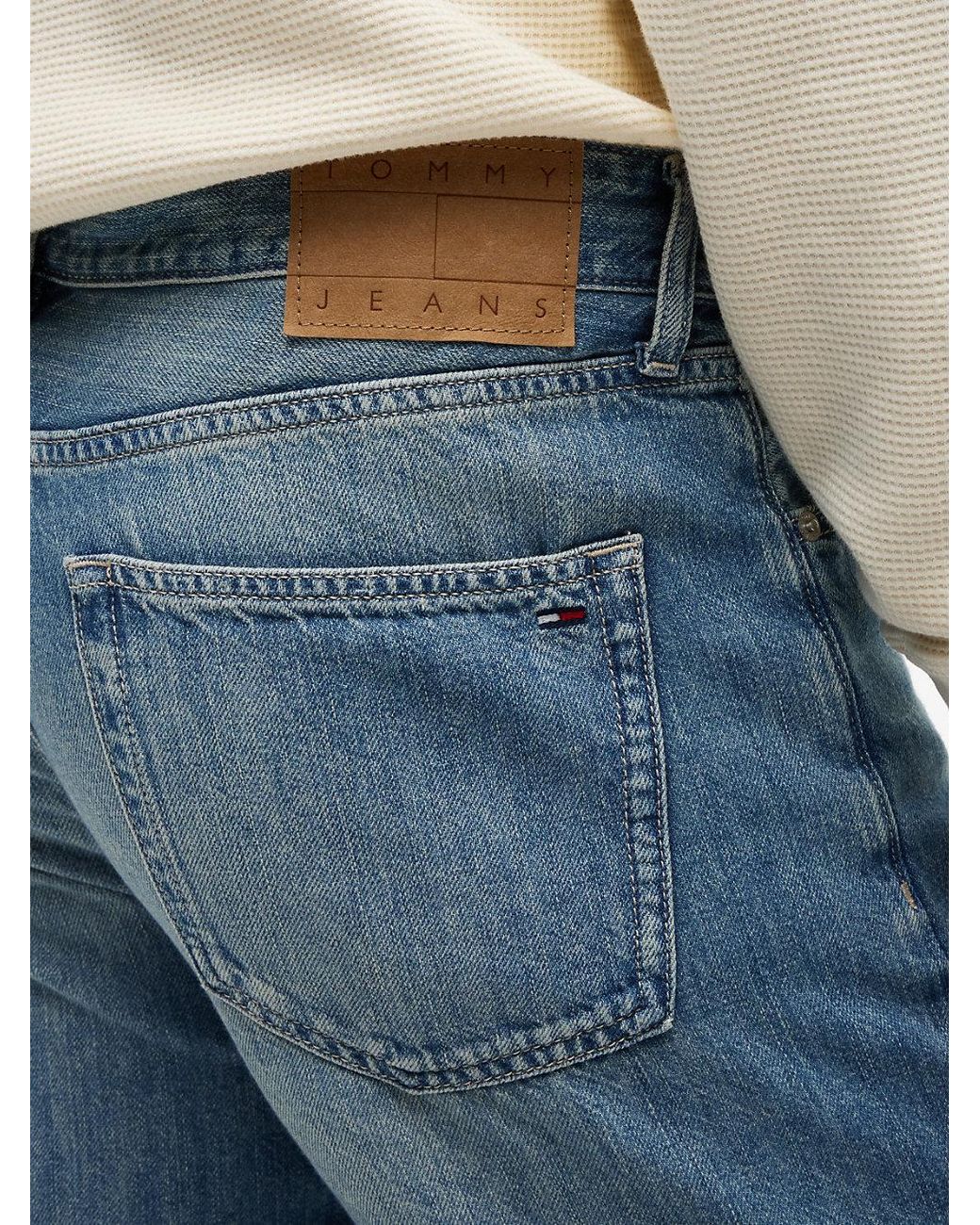 Tommy Hilfiger Blue Otis Regular Straight Jeans With Linen for men