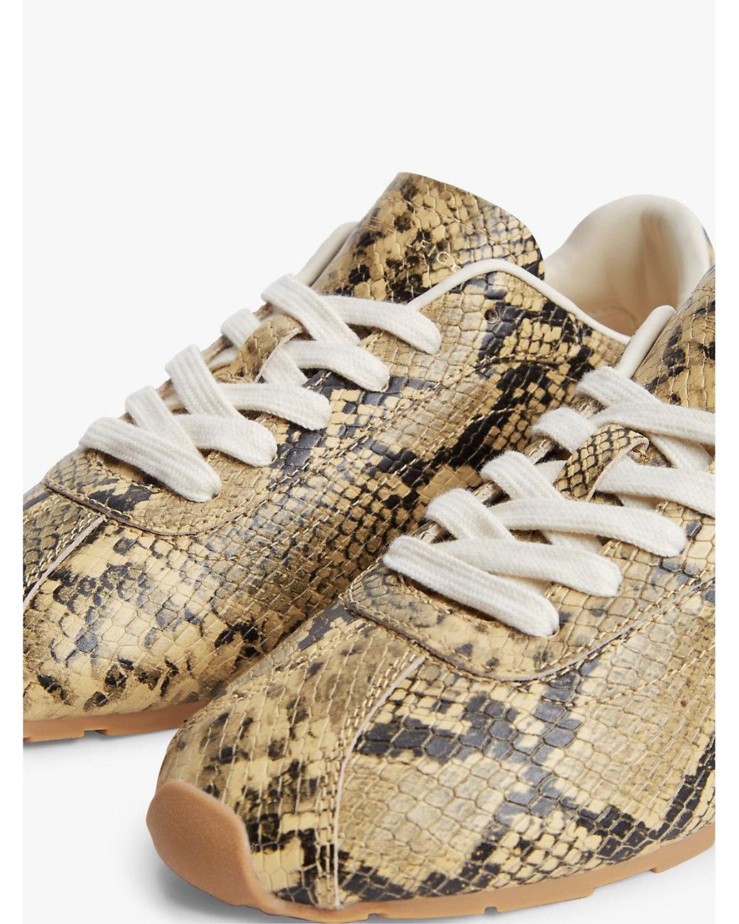 Tommy Hilfiger Natural Print Leather Trainers
