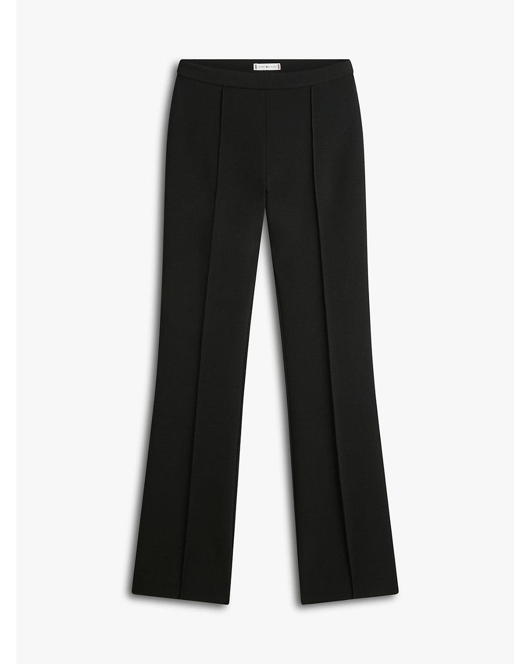 Tommy Hilfiger White Pressed Crease Kick Flare Trousers