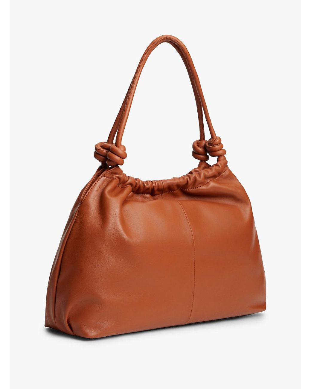 Tommy Hilfiger Brown Soft Leather Hobo Bag