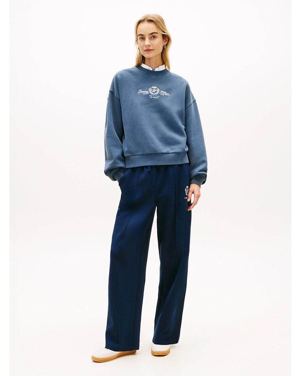 Sweat Décontracté En Molleton À Blason Brodé Tommy Hilfiger en coloris Blue