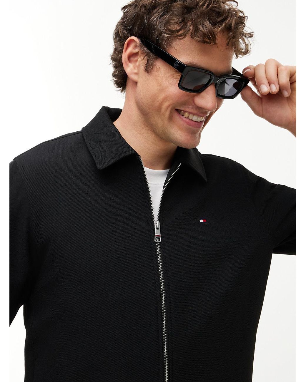 Tommy Hilfiger White Logo Rectangular Sunglasses for men