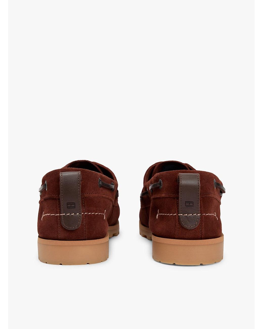 Tommy Hilfiger Brown Suede Cleat Lightweight Boat Shoes for men