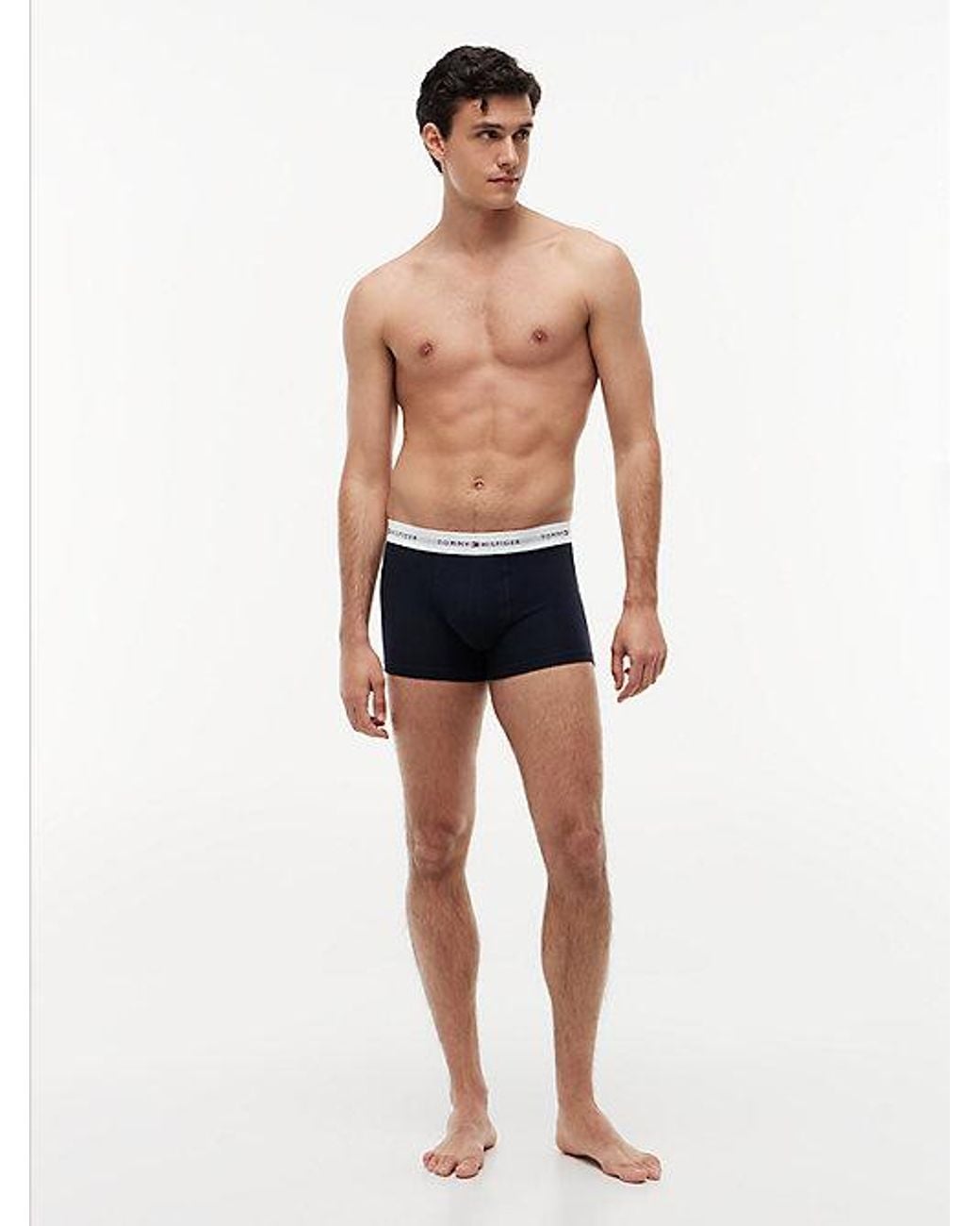 Tommy Hilfiger Blue 3-Pack Signature Logo Waistband Trunks for men
