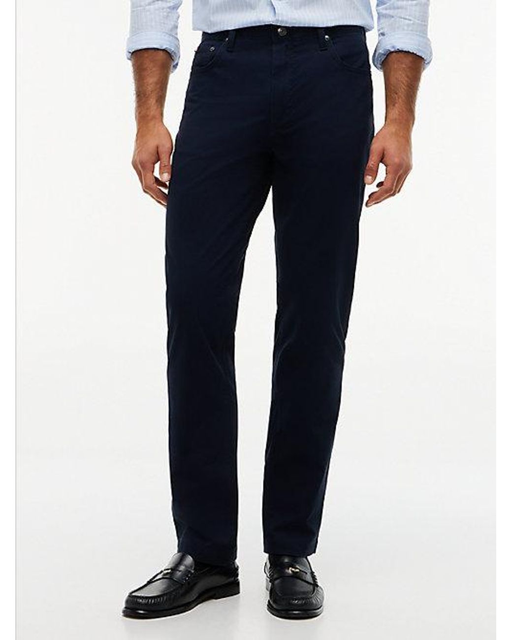 Tommy Hilfiger Blue Denton Slim Straight Leg Five Pocket Trousers for men