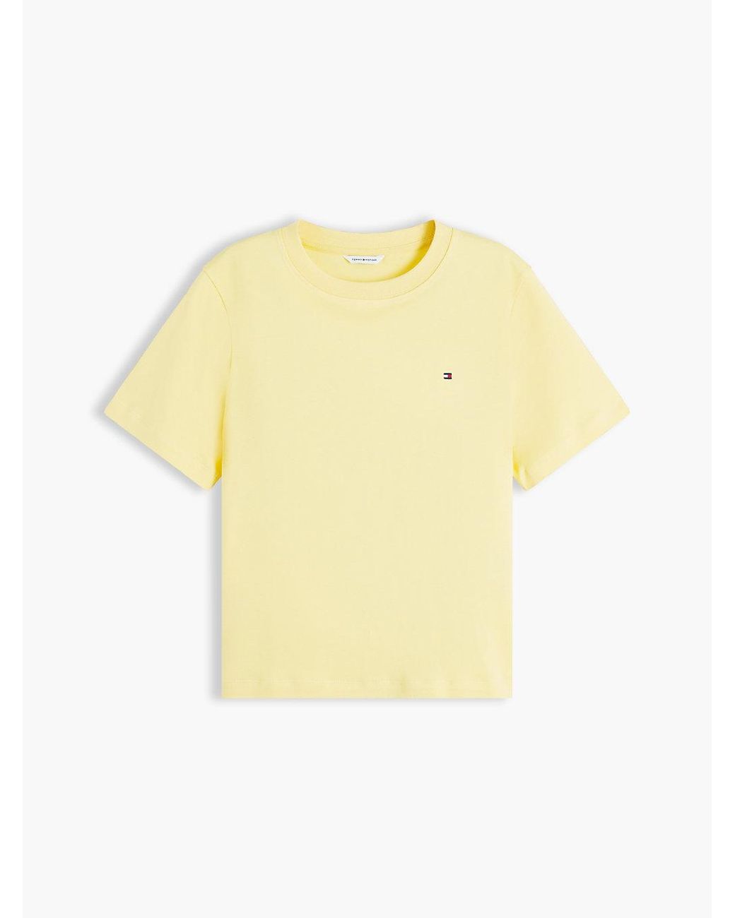 Tommy Hilfiger Metallic Interlock Knit Boxy Crew Neck T-Shirt