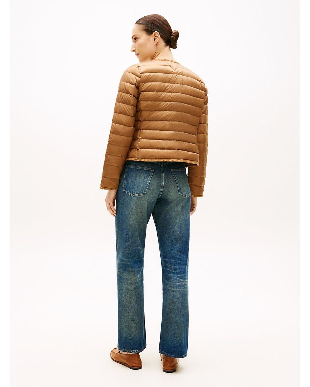 Tommy Hilfiger Blue Water Repellent Lightweight Down Slim Jacket