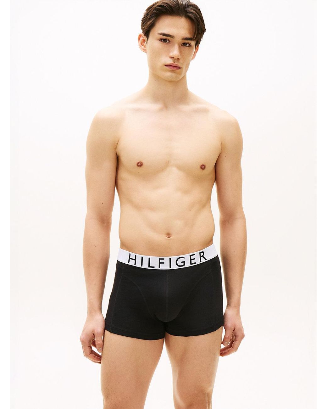 Tommy Hilfiger Black 3-Pack Logo Waistband Trunks for men