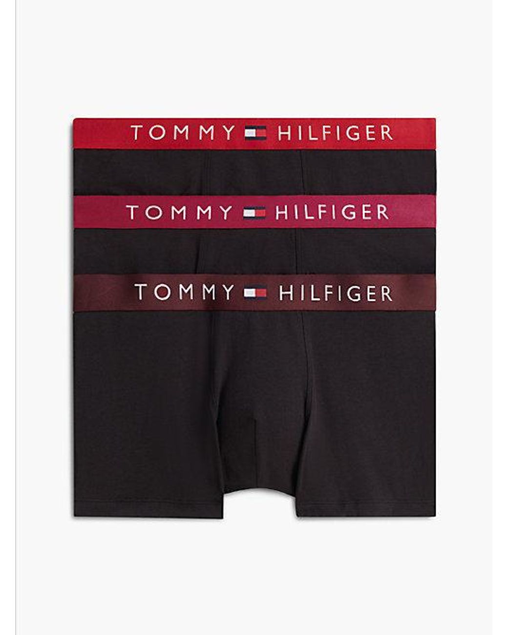 Tommy Hilfiger Multicolor 3 Pack Th Original Logo Waistband Trunks for men