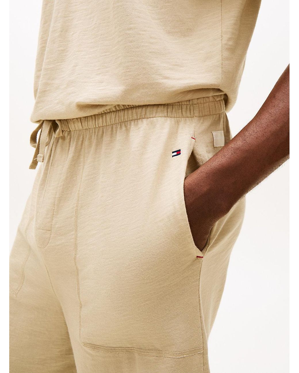 Tommy Hilfiger Natural Essential Textured Jersey Pyjama Shorts for men
