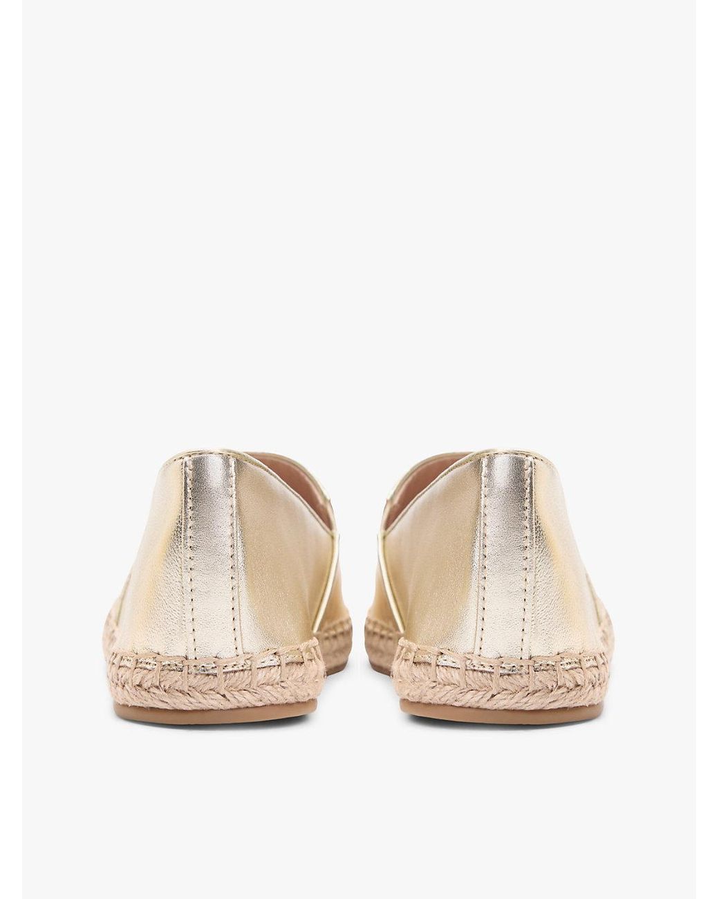 Tommy Hilfiger Natural Th Monogram Metallic Leather Espadrilles