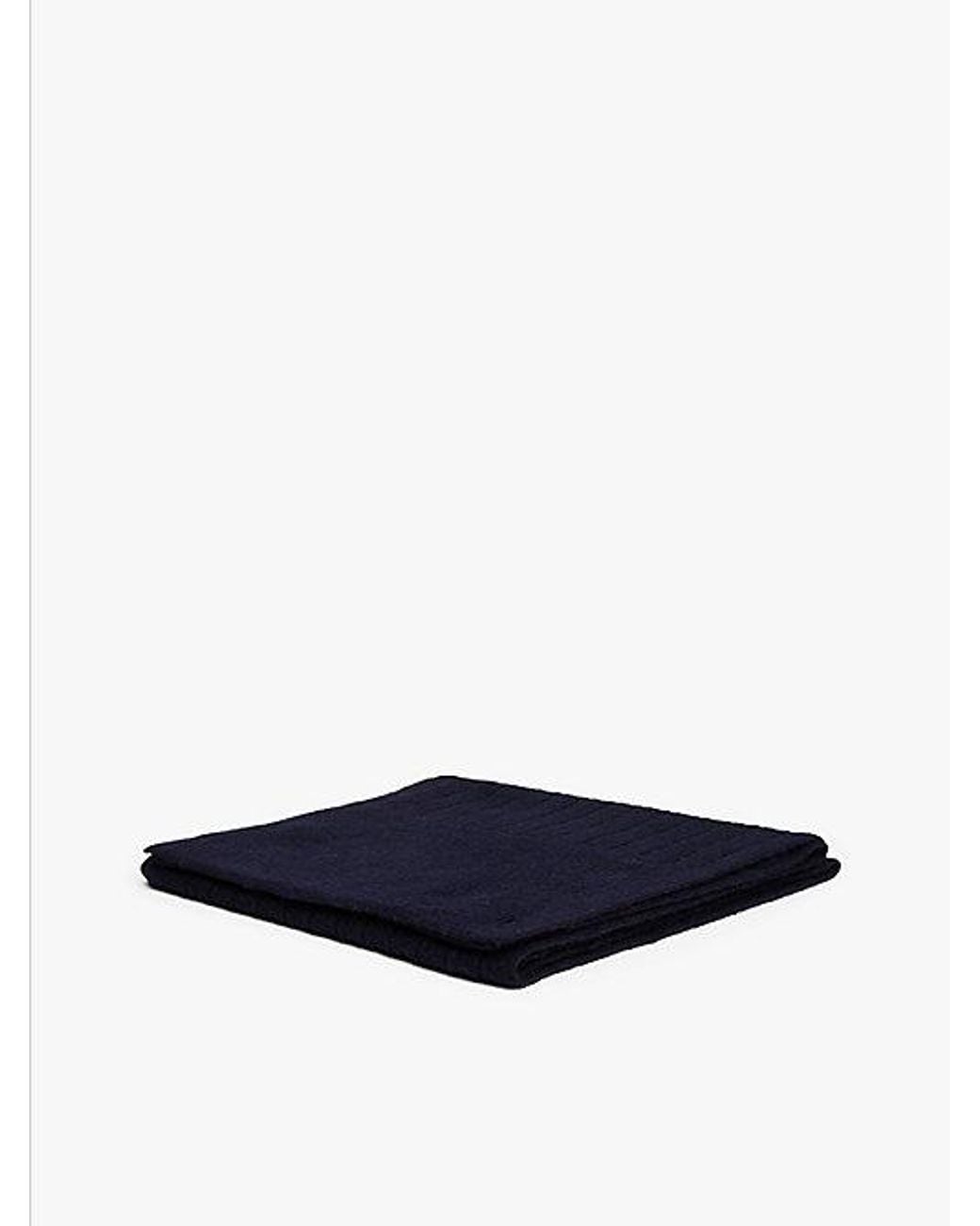 Tommy Hilfiger Black Hilfiger Flag Fluffy Scarf With Wool