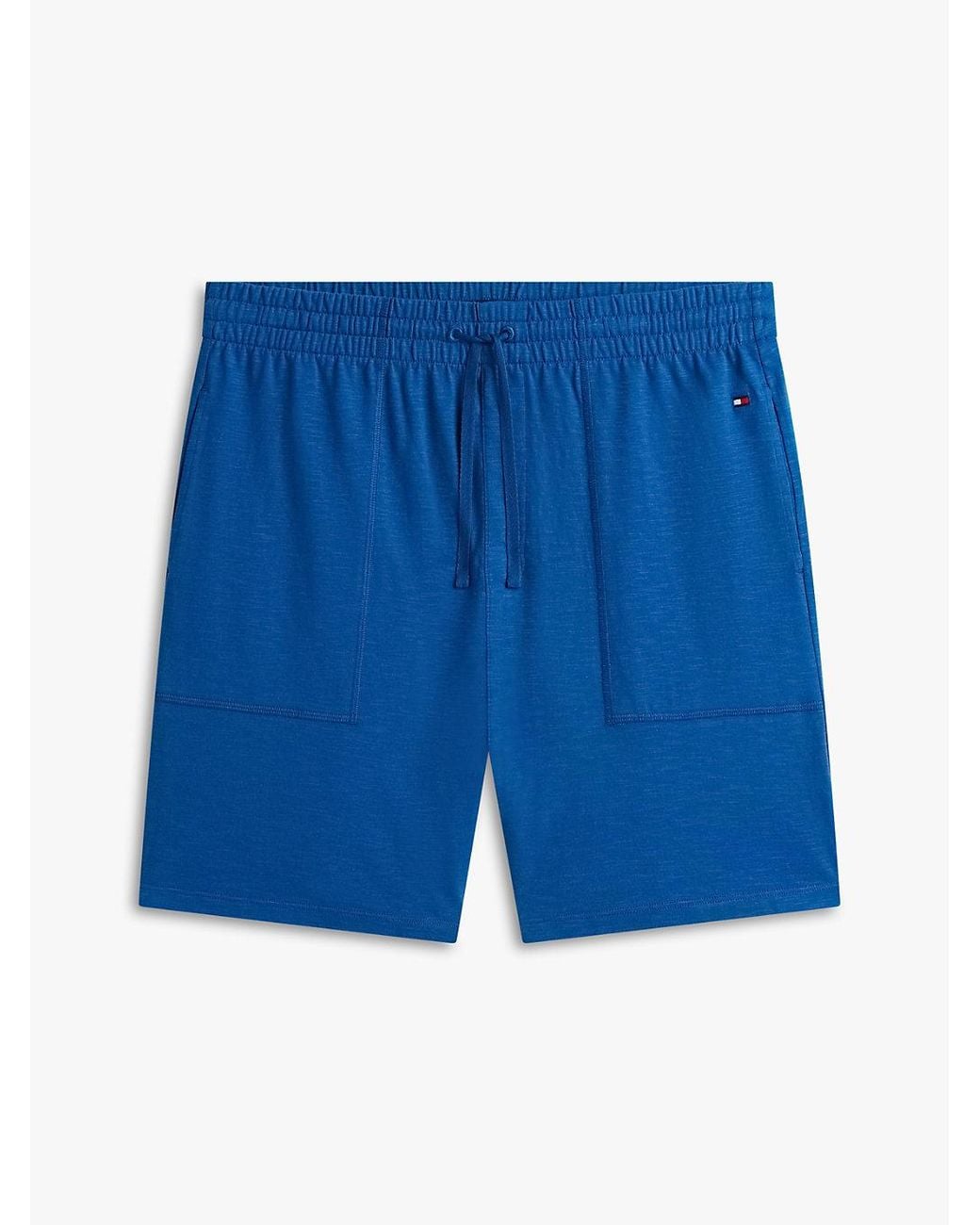 Tommy Hilfiger Blue Essential Textured Jersey Pyjama Shorts for men