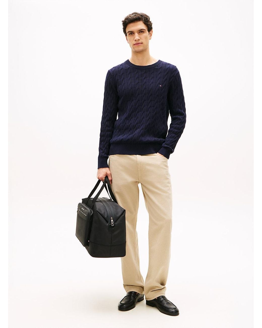 Borsone Con Tracolla E Logo di Tommy Hilfiger in Black da Uomo