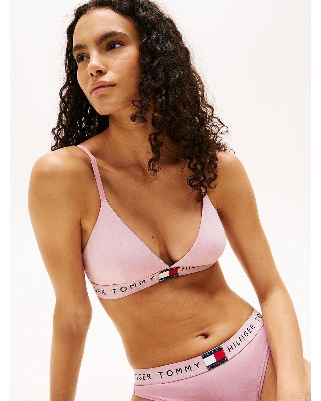 Soutien-Gorge Triangle Heritage Rembourré Tommy Hilfiger en coloris Pink