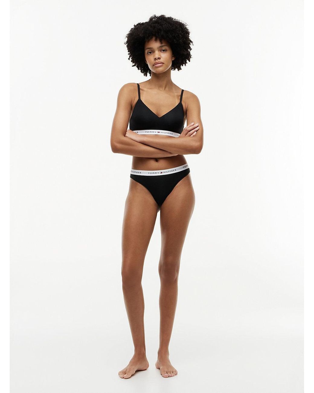 Tommy Hilfiger Black Repeat Logo Waistband Briefs