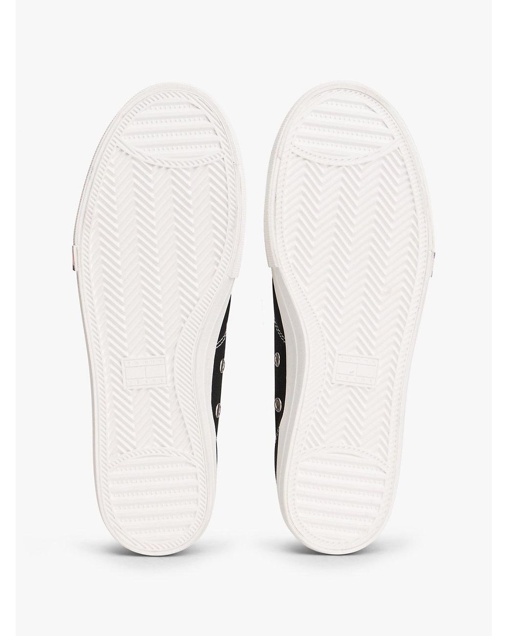 Tommy Hilfiger White Archive Flag Stripe Canvas Trainers