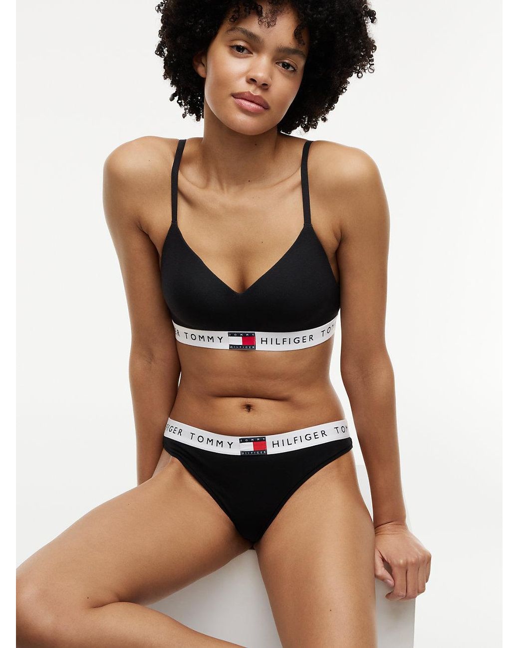 Tommy Hilfiger Black Heritage Moulded Push-up Bralette