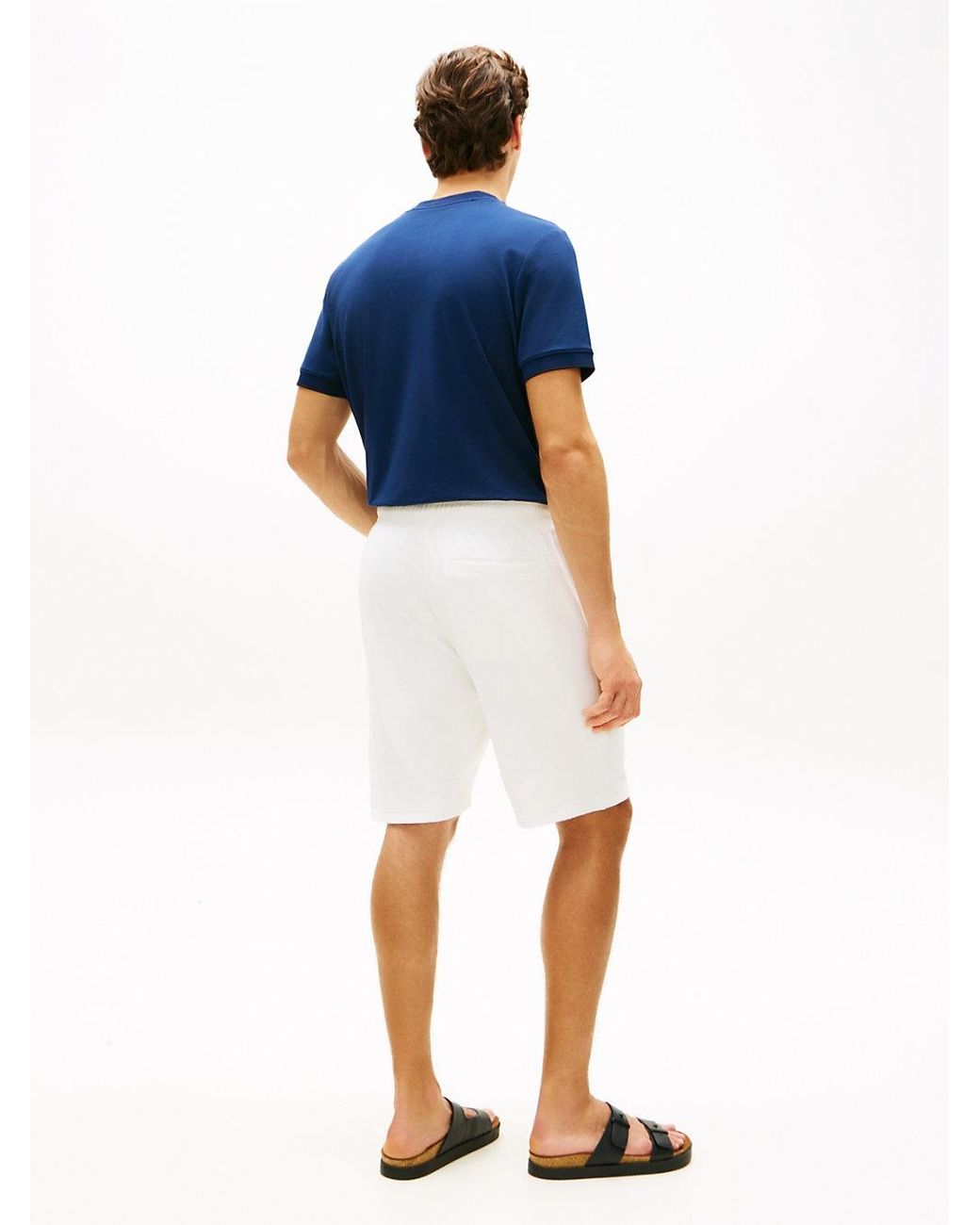 Tommy Hilfiger Blue Flag Embroidery Towelling Sweat Shorts for men