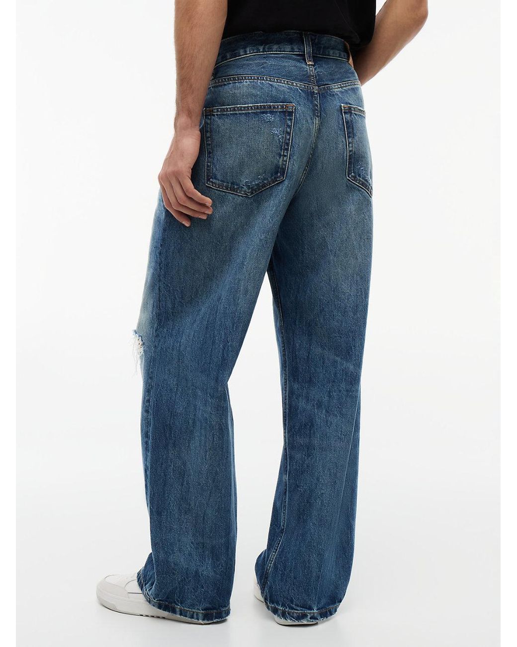 Tommy Hilfiger Blue Theo Distressed Loose Jeans for men