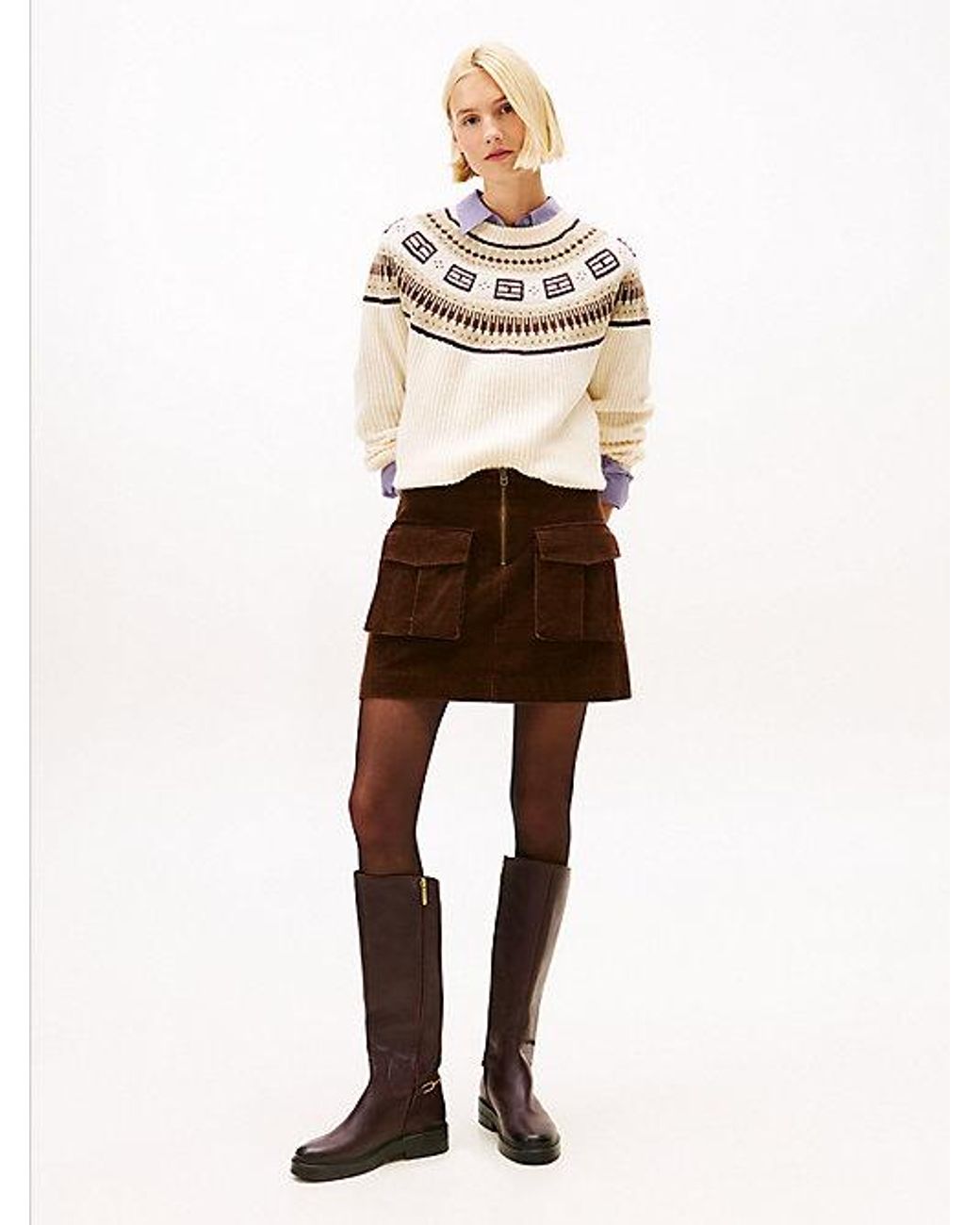 Tommy Hilfiger Natural Fair Isle Relaxed Soft Wool Jumper