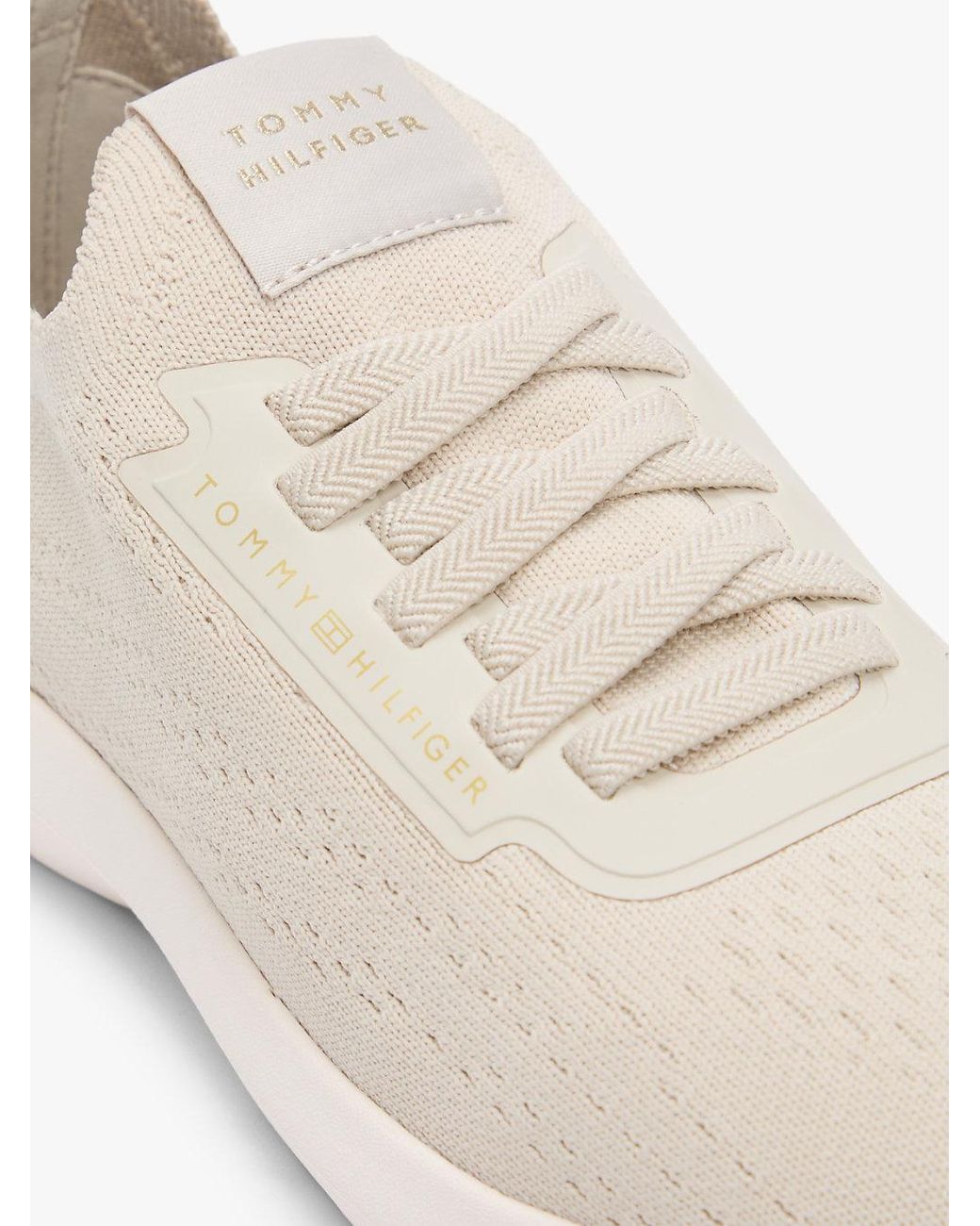 Tommy Hilfiger Natural Knit Lightweight Mono-Sock Slip-On Trainers