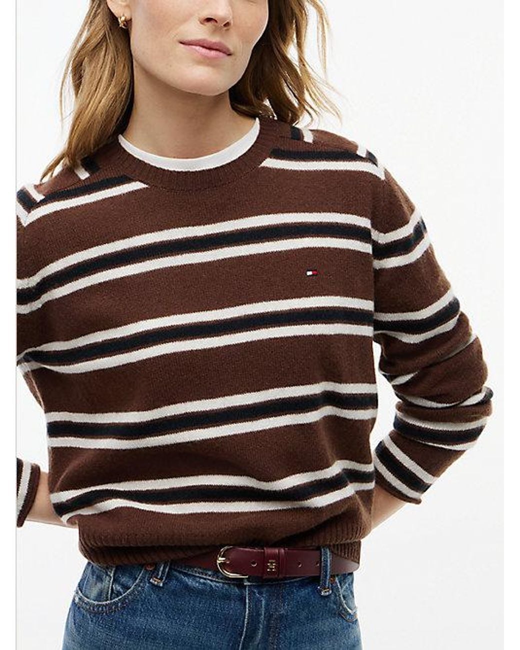 Tommy Hilfiger Blue Pure Wool Jersey Slim Jumper