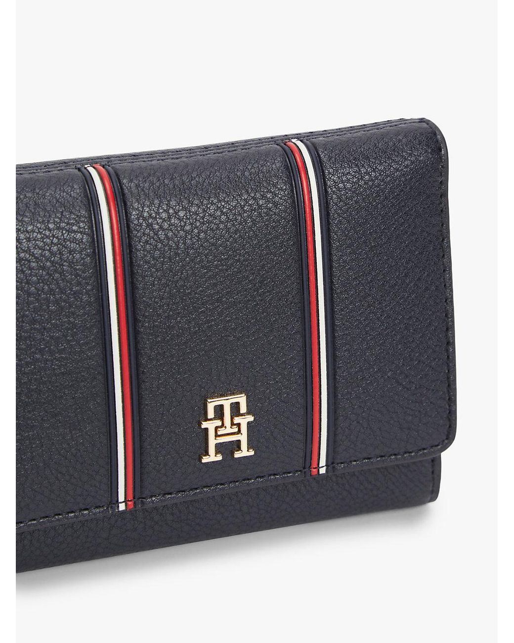 Tommy Hilfiger Black Hilfiger Icon Signature Trifold Wallet