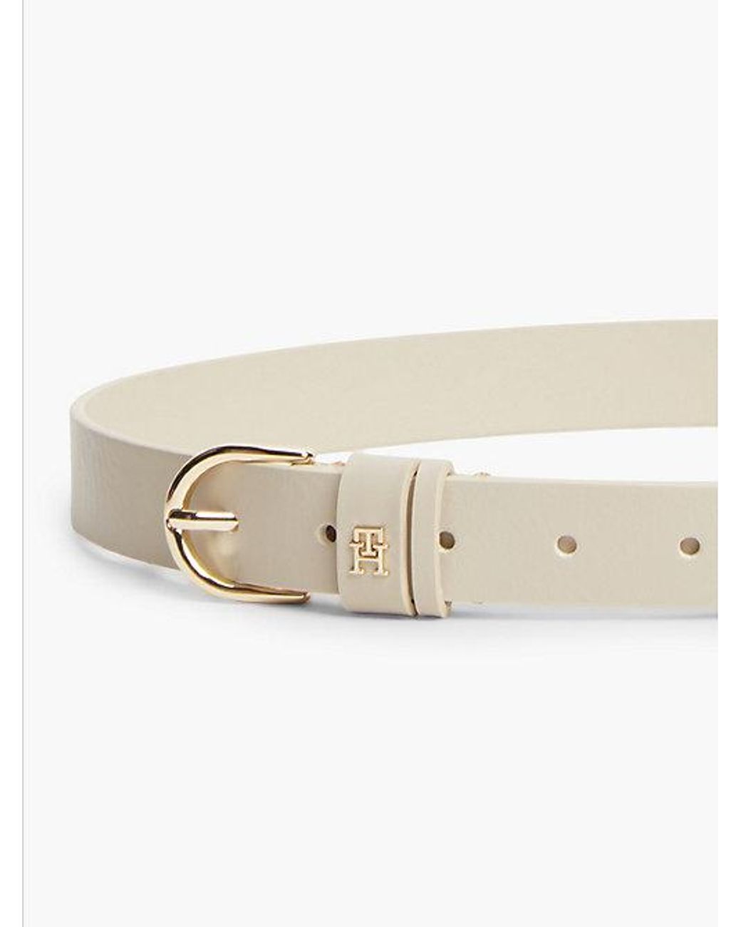 Tommy Hilfiger Natural Th Monogram Leather Belt