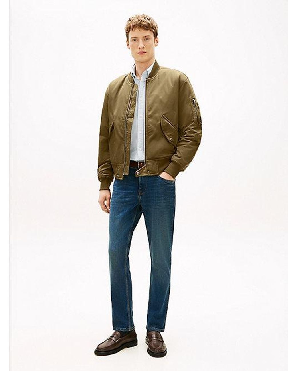 Tommy Hilfiger Green Water Repellent Relaxed Bomber Jacket for men