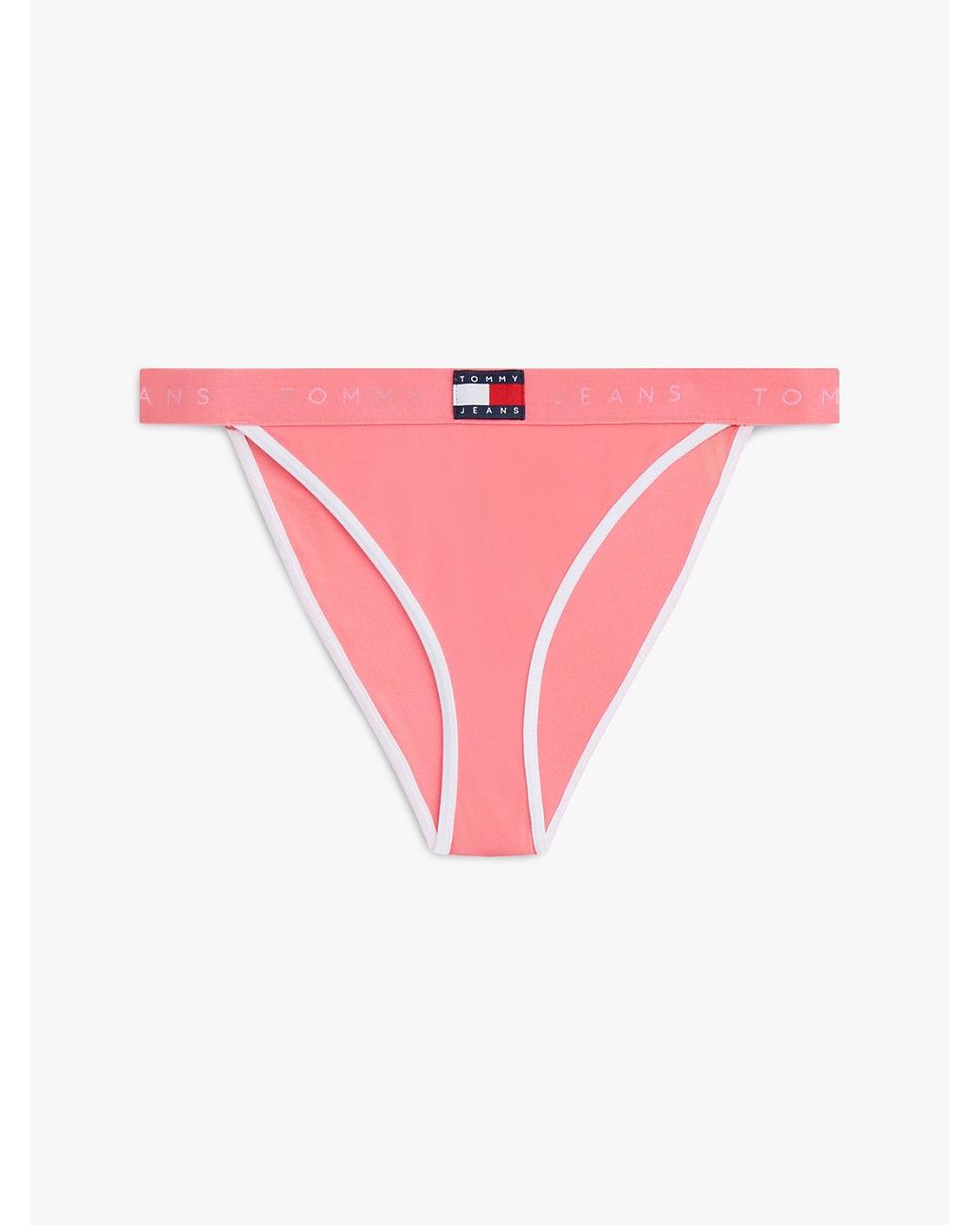 Tommy Hilfiger Orange Heritage Logo Cheeky Bikini Bottoms