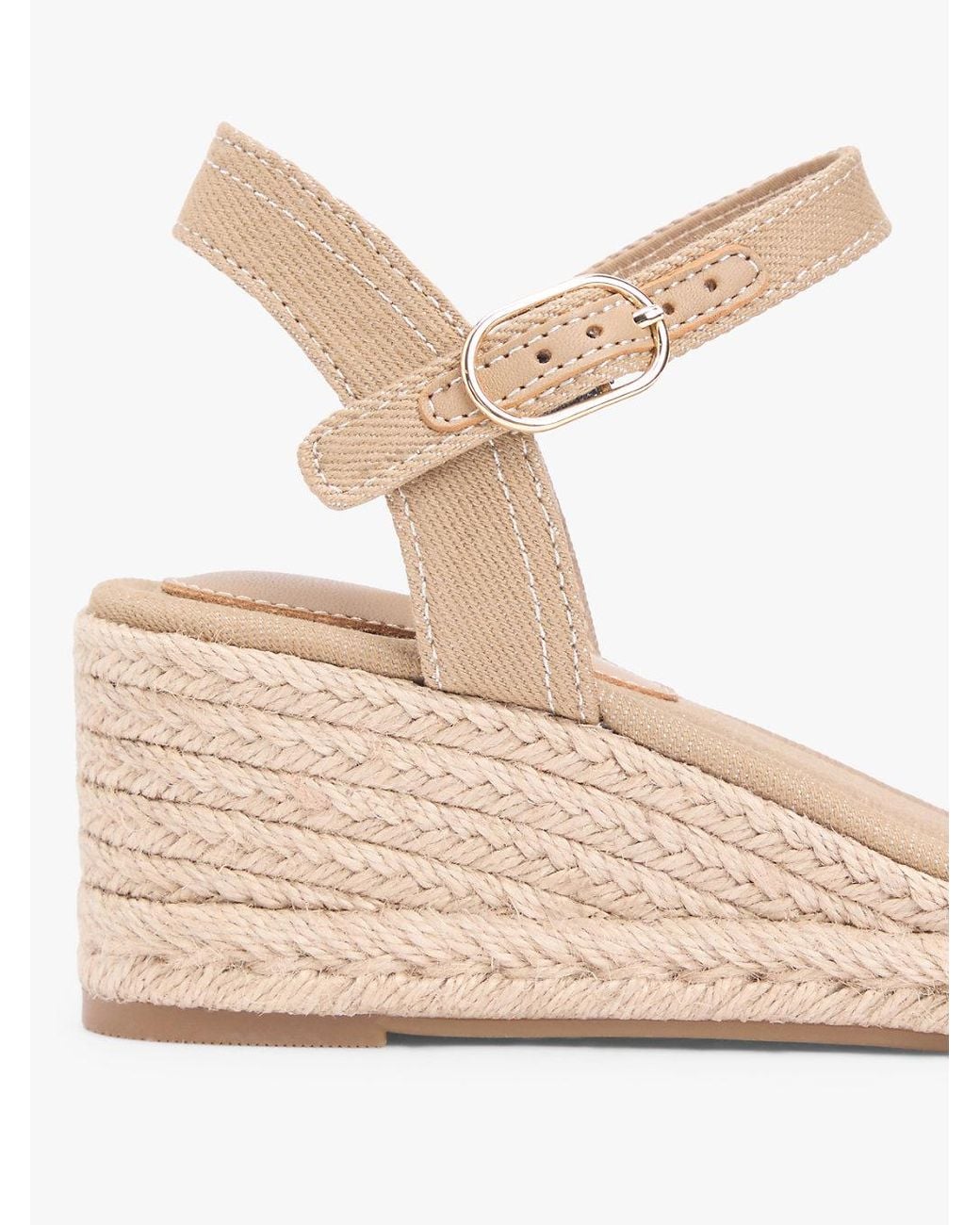 Tommy Hilfiger Natural Canvas Denim Wedge Espadrilles