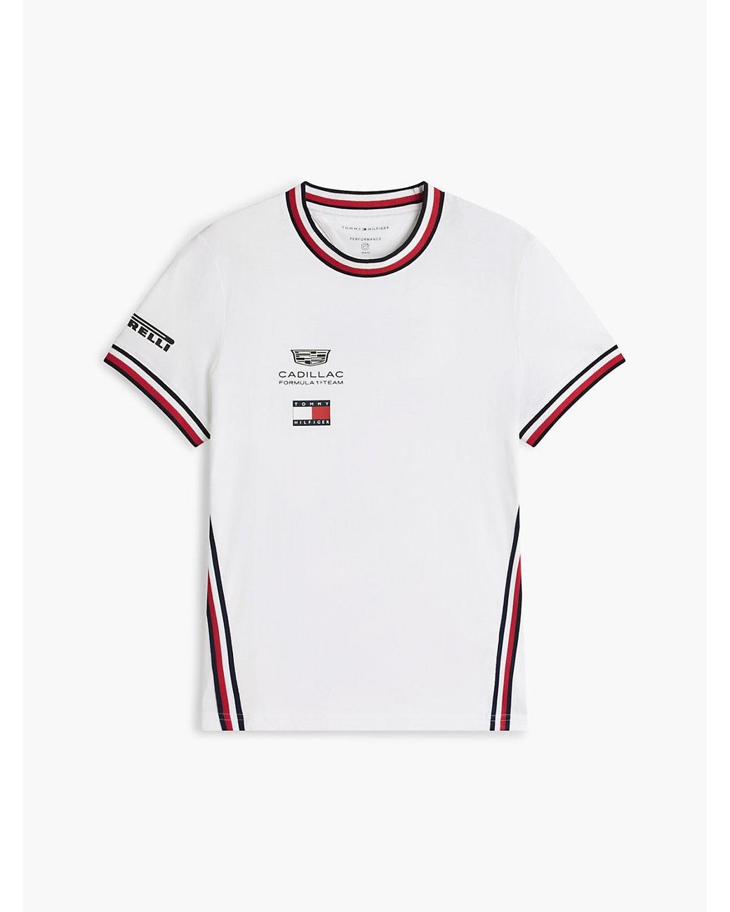 Tommy Hilfiger White Th X Cadillac Formula 1 Team Boxy Short T-Shirt